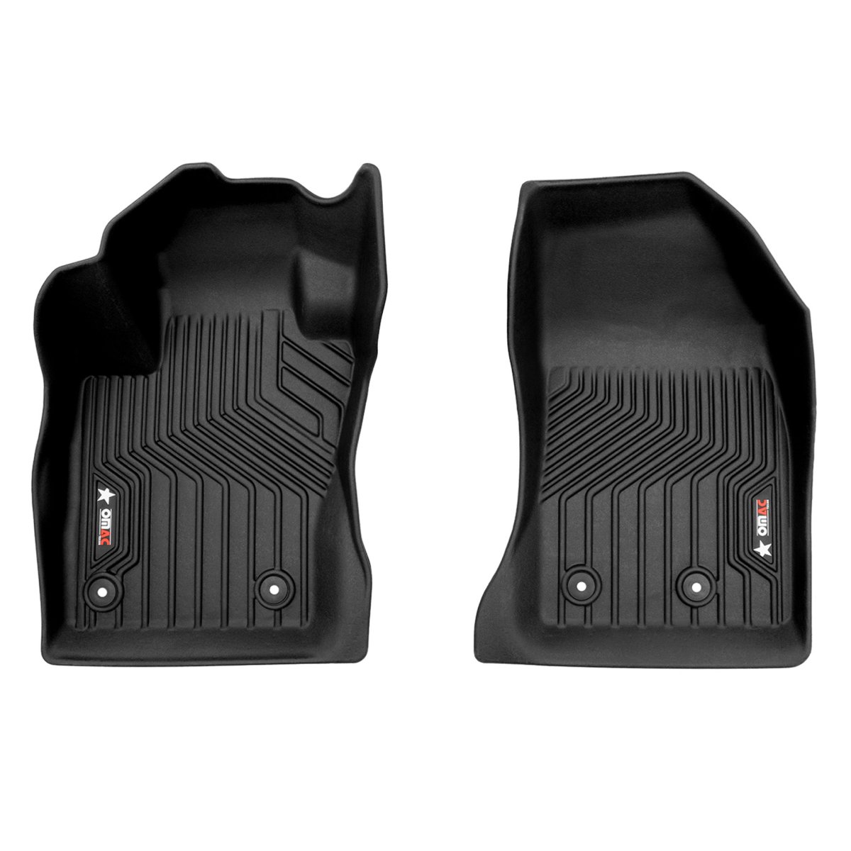 Jeep Renegade Floor Mats - First Row - Omac - 3D Texan Premium TPE - Black - 2015-2023